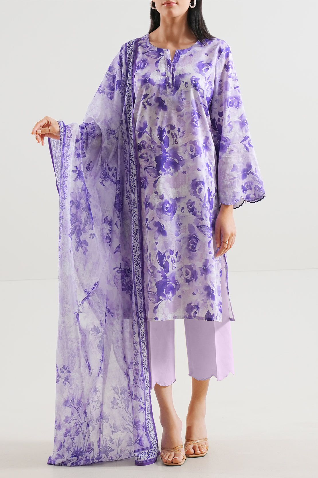 Saya Unstitched Printed Lawn 3 Piece