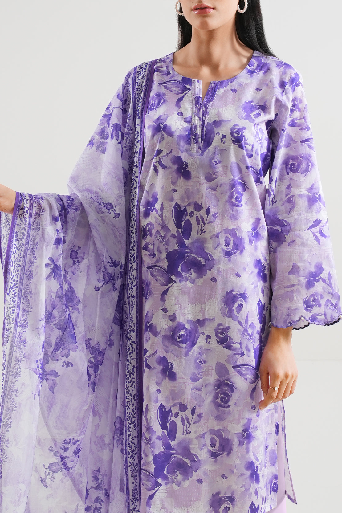 Saya Unstitched Printed Lawn 3 Piece