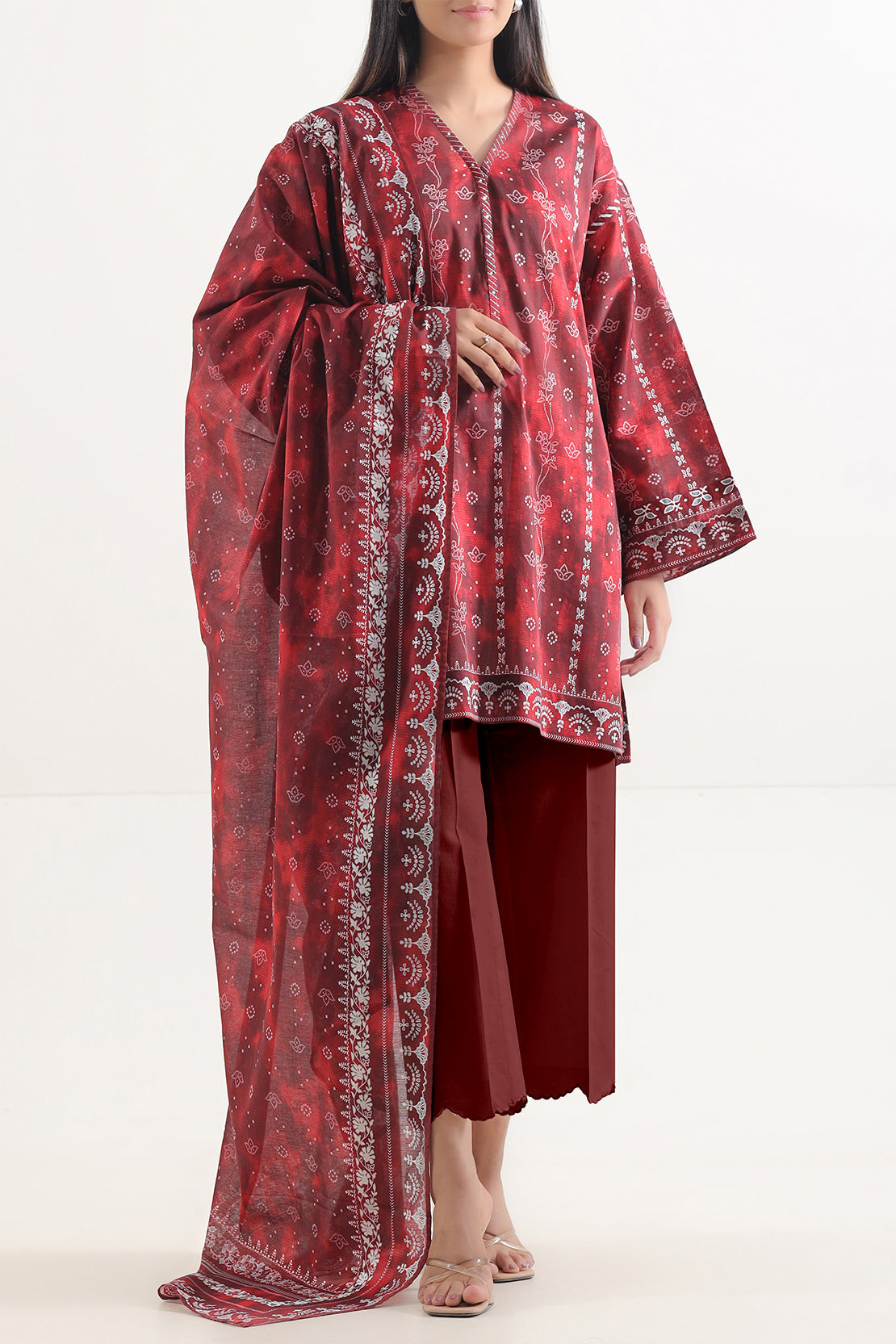 Saya Unstitched Printed Lawn 3 Piece