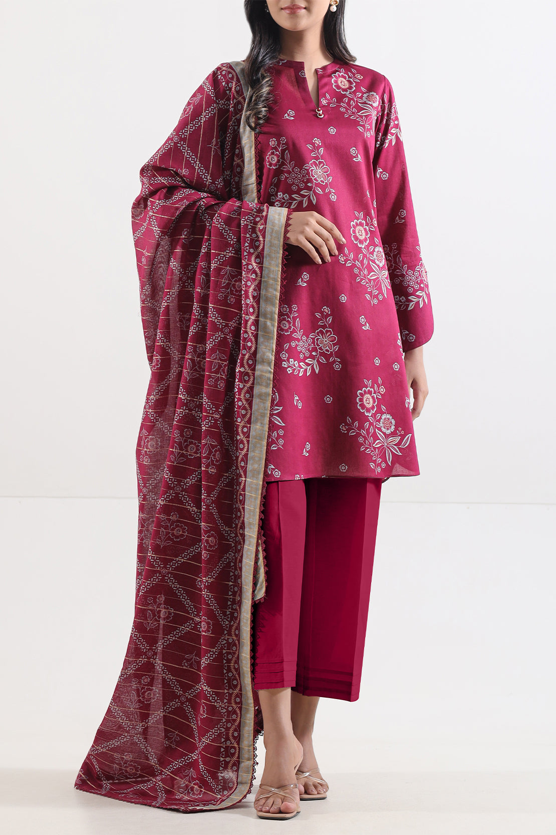 Saya Unstitched Printed Lawn 3 Piece