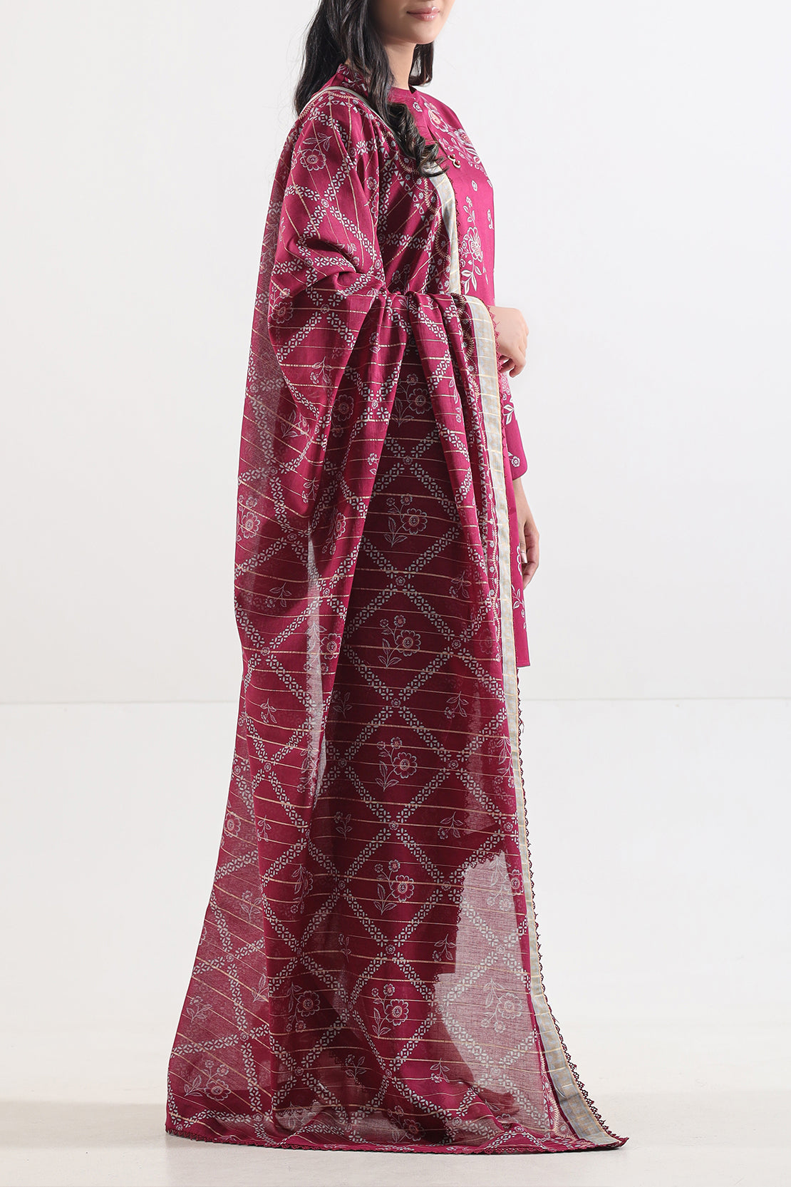 Saya Unstitched Printed Lawn 3 Piece