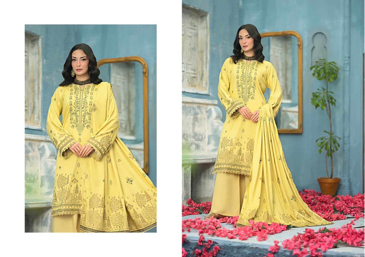 SALINA JACQUARD VISCOSE YELLOW