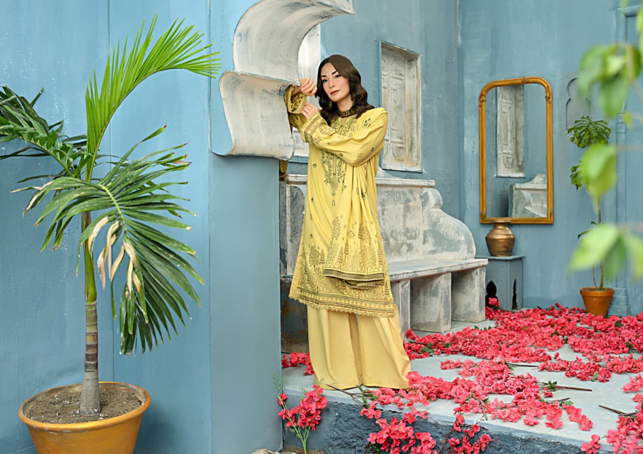 SALINA JACQUARD VISCOSE YELLOW