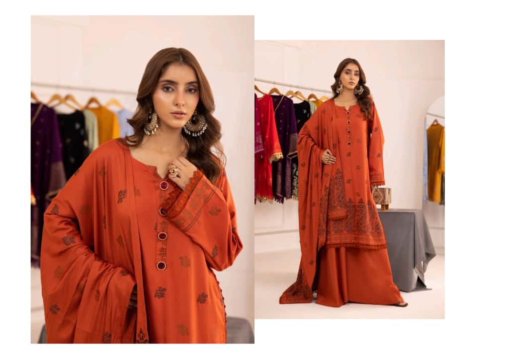 Jaquard Viscose (Rust Orange)