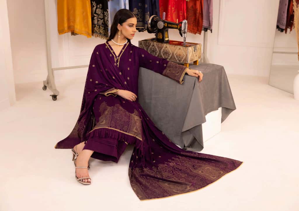 Jaquard Viscose (Deep Purple)