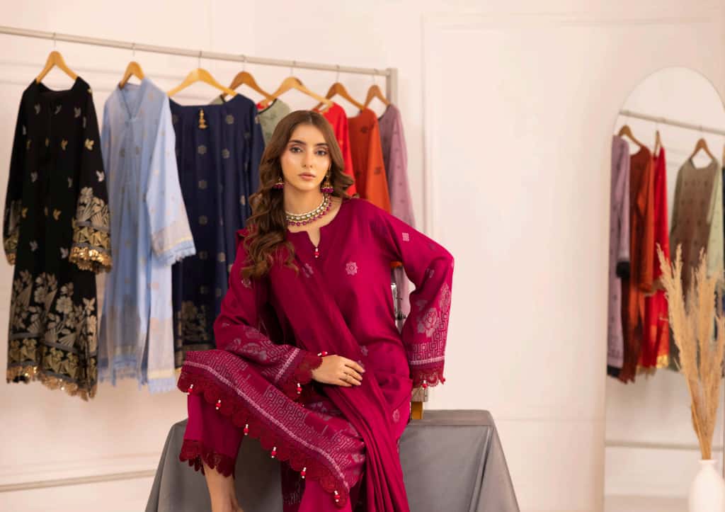 Jaquard Viscose (Magenta)