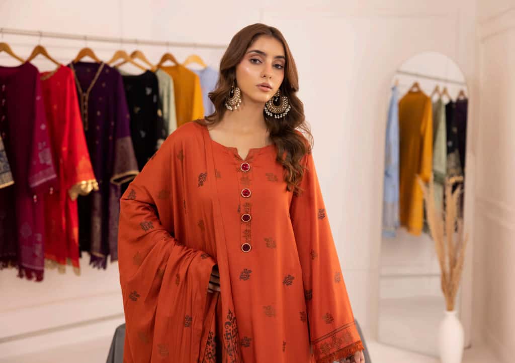 Jaquard Viscose (Rust Orange)