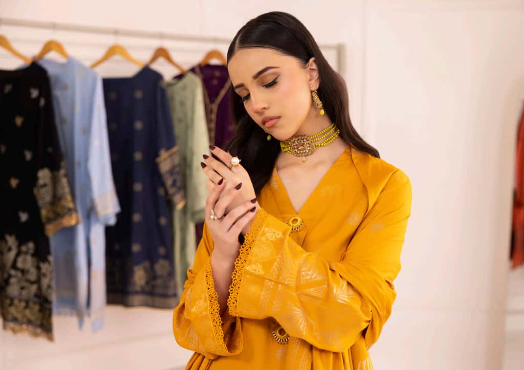 Jaquard Viscose  (Mustard Yellow)