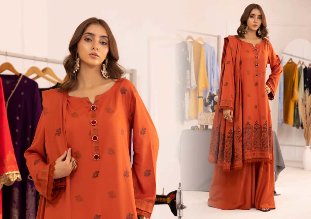 Jaquard Viscose (Rust Orange)