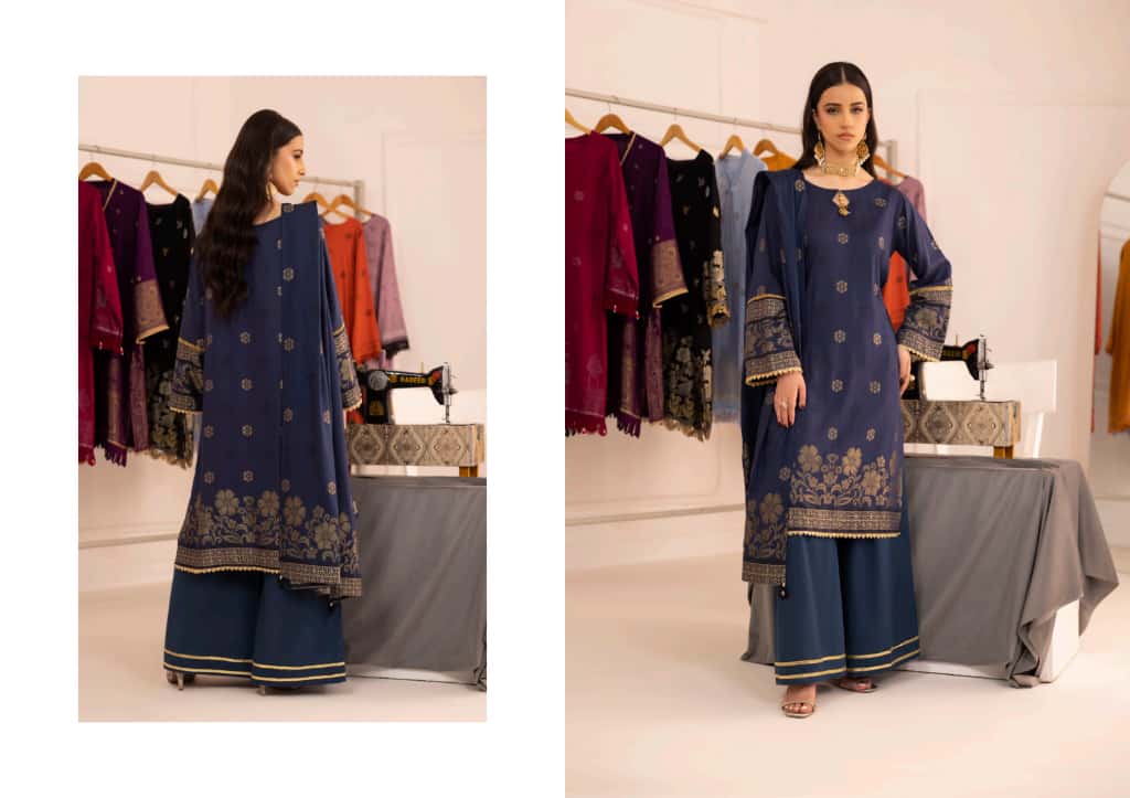 Jaquard Viscose (Navy Blue)