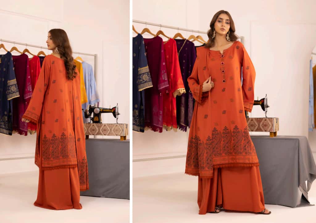 Jaquard Viscose (Rust Orange)