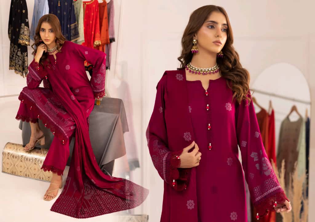 Jaquard Viscose (Magenta)