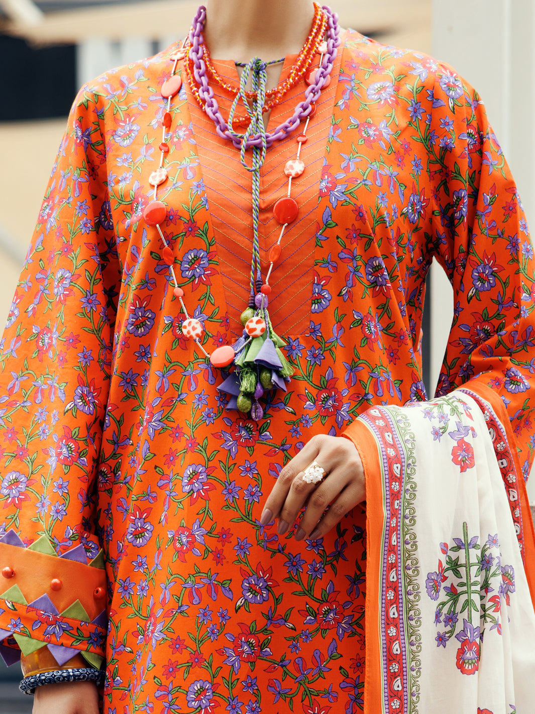 Almirah Terracotta Lawn 2Pc Unstitched - ALP-2PS-SLKD-UN-2265