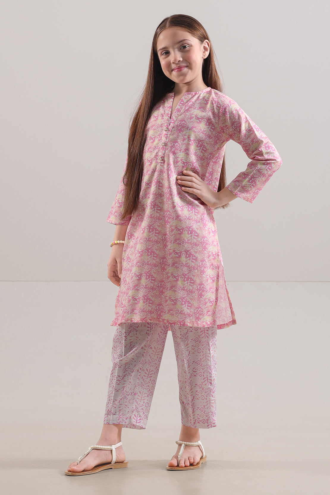 Saya Printed Lawn Stitched 2 Piece (Shirt/Trouser)  For Kids