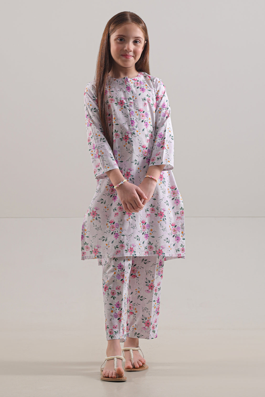 Saya Printed Lawn Stitched 2 Piece (Shirt/Trouser) For Kids