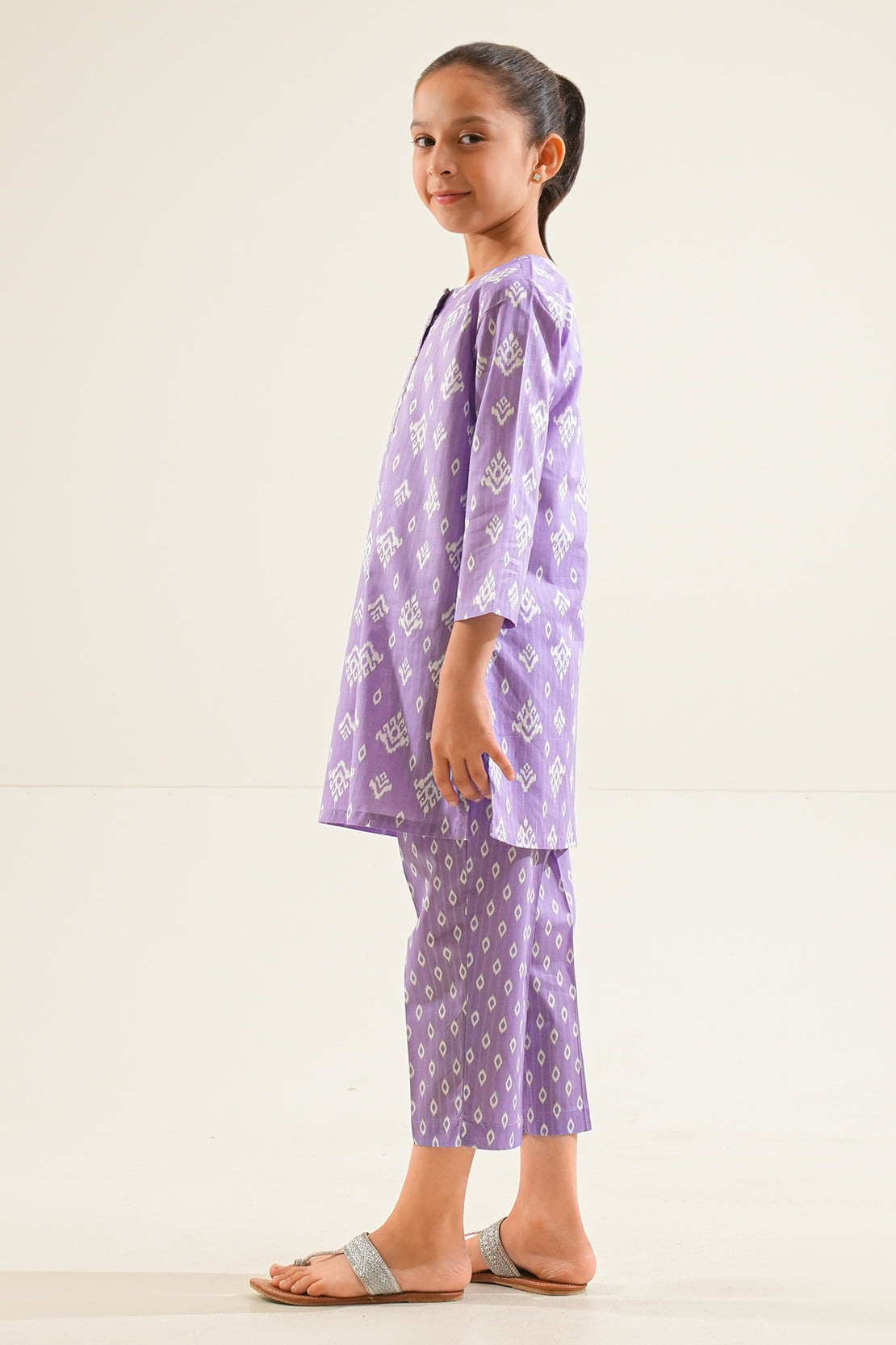 Saya Printed Strip Lawn Stitched 2 Piece (Shirt/Trouser)  For Kids