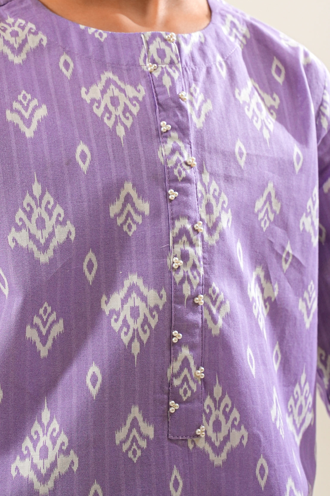 Saya Printed Strip Lawn Stitched 2 Piece (Shirt/Trouser)  For Kids