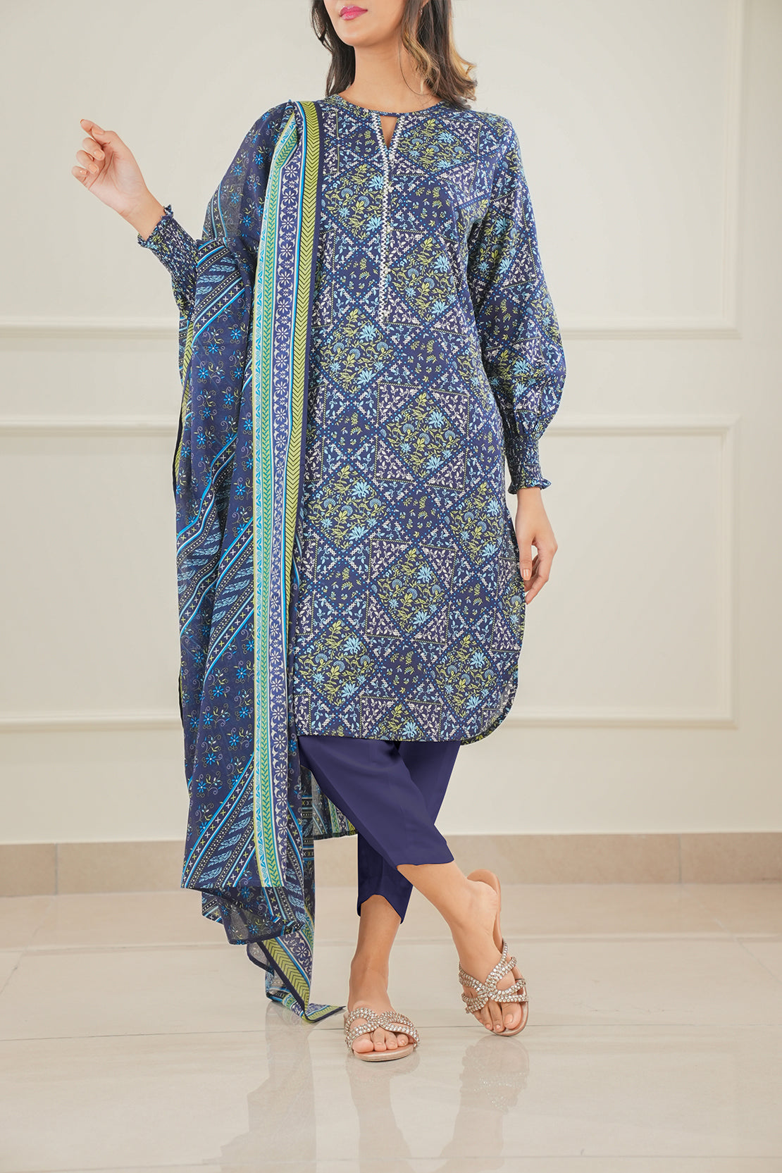 Saya Unstitched Printed Lawn 3 Piece