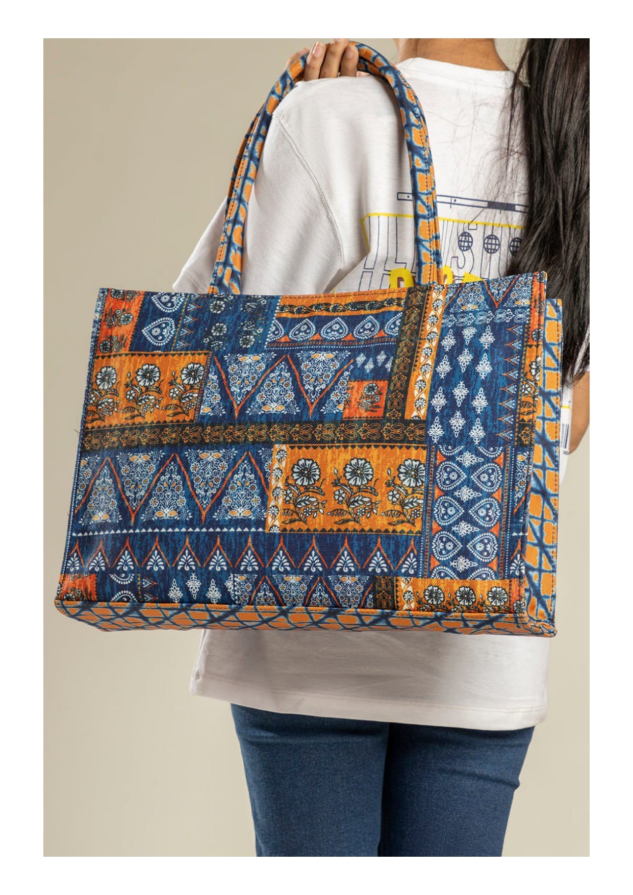 Zellbury Colorful Tote Bag – Stylish Printed Handbag for Women