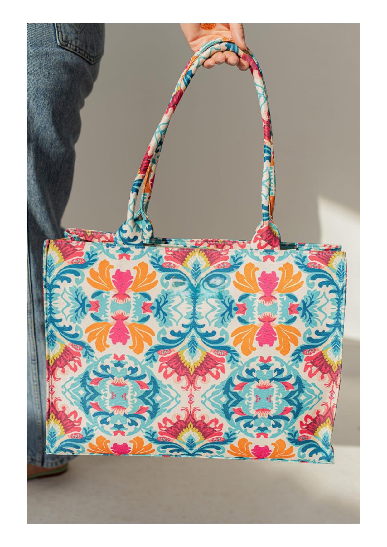 Zellbury Colorful Tote Bag – Stylish Printed Handbag for Women